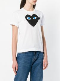 Comme Des Gar  231 ons Play Heart Eyes T-shirt  112 - Buy Online AW18 - Quick Shipping  Price at Farfetch